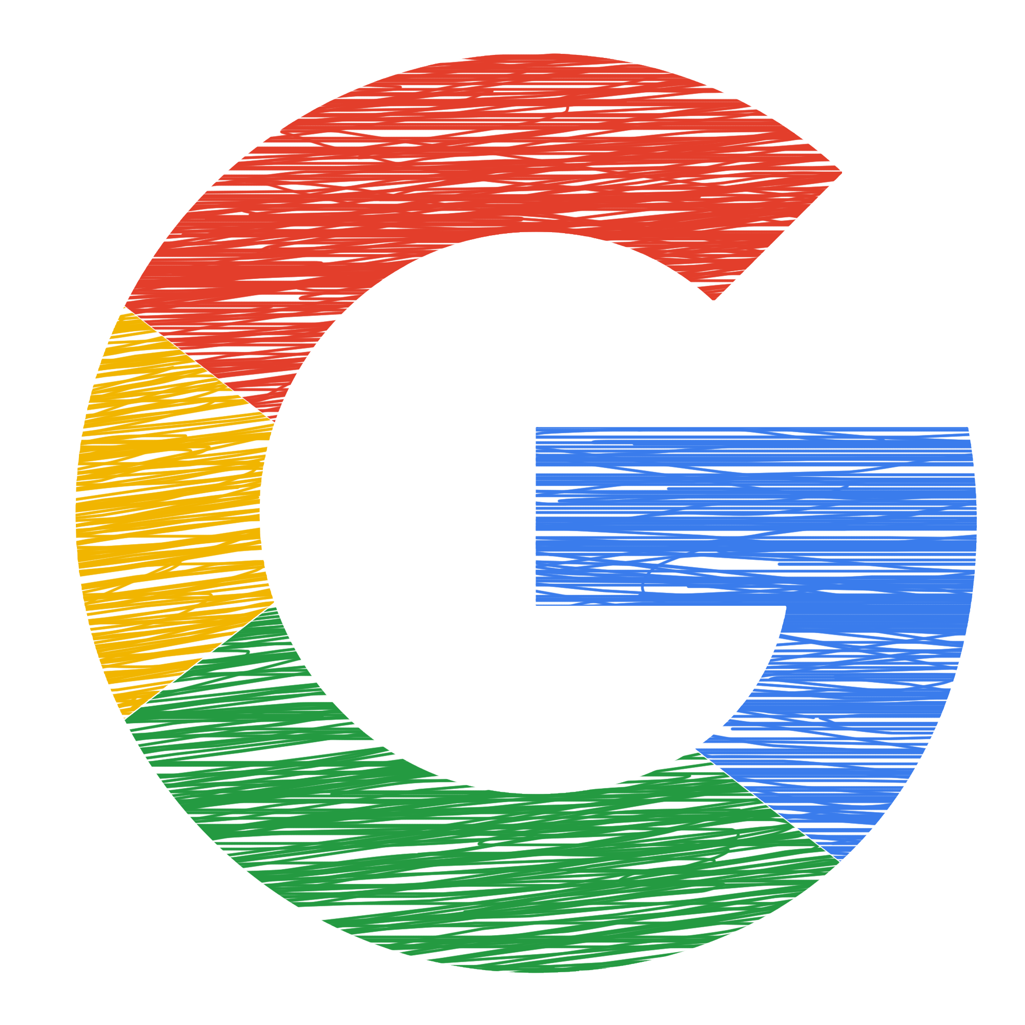 Google logo with textured red, yellow, green, and blue colors